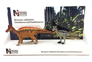 英国自然史博物館 カルノタウルス & コリトサウルス(14cm & 21cm) (完成品)