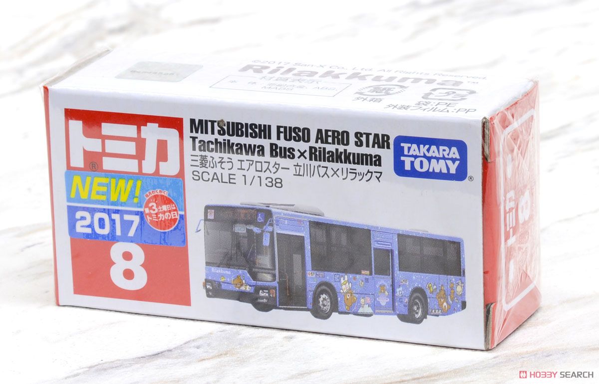 No.8 Mitsumishi Fuso Aero Star Tachikawa Bus Rilakkuma Bus (Box) (Tomica) Package1