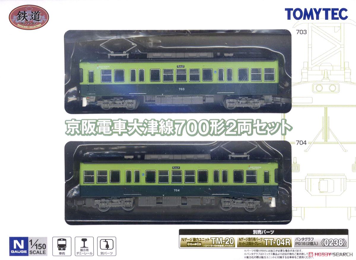 鉄道コレクション 京阪電車大津線 700形 (2両セット) (鉄道模型) 画像一覧