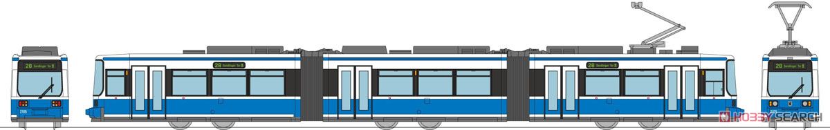 ワールド鉄道コレクション ミュンヘントラム 2000タイプ (鉄道模型) その他の画像1