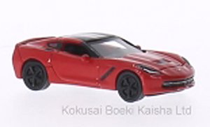 (HO) シボレー コルベット (C7) スティングレイ 2013 レッド/ブラック (鉄道模型)