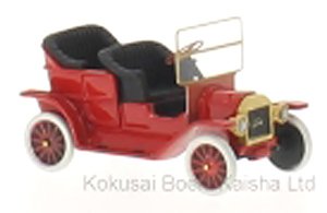 (HO) Ford T-model Touring 1909 Red (Model Train)