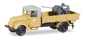 (HO) Ford 997 T Fahrerhaus mit Plane und 37mm Flak `Deutsche Afrikakorps von Rommel` (Model Train)