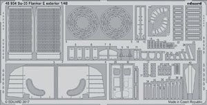 Photo-Etched Sets for Su-35 Flanker E Exterior (for Kitty Hawk) (Plastic model)