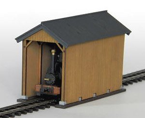 (HOナロー) 木で作る 機関車駐泊所組立キット (狭鉄倶楽部) (組み立てキット) (鉄道模型)