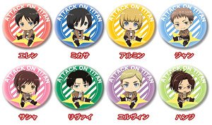 Attack on Titan Petanko Trading Can Badge 75 (Set of 8) (Anime Toy)