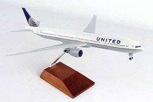 777-300 ユナイテッド航空 (木製スタンド ギア付) (完成品飛行機)