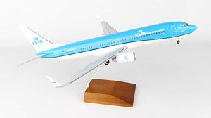 737-800 KLMオランダ航空 新塗装 (木製スタンド ギア付) (完成品飛行機)