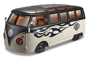Volkswagen Van Samba (Beige/Black) (Diecast Car)