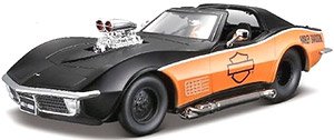 1970 Corvette (Black/Orange) (Diecast Car)