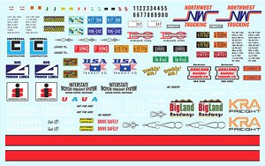 Big Rig Trucking Graphics Decal Set 1:25 Scale (Decal)