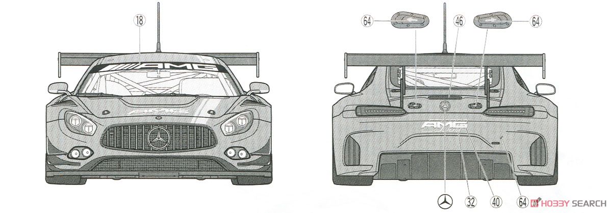 メルセデス AMG GT3 (プラモデル) 塗装2