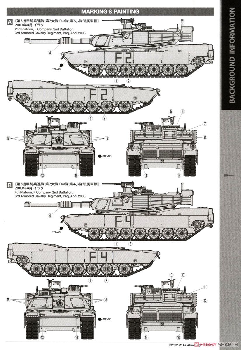 アメリカ M1A2 エイブラムス戦車 (プラモデル) 塗装2