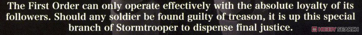 1/12 ファースト・オーダー ストームトルーパー・エクセキューショナー (プラモデル) 英語解説1