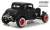 1932 Custom Ford Hot Rod - Matte Black with Red 5-Spoke Wheels, Whitewall Tires (ミニカー) 商品画像2