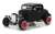 1932 Custom Ford Hot Rod - Matte Black with Red 5-Spoke Wheels, Whitewall Tires (Diecast Car) Item picture1
