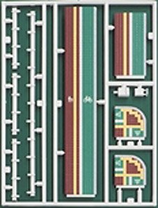 着色済み 舗道 (レッド＋グリーン・自転車用道路標識付き) (鉄道模型)
