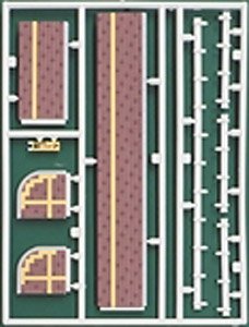 Pre-colored Paved Road (Red/Speckle Pattern) (Model Train)