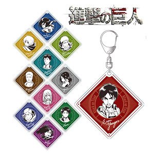 Attack on Titan Trading Emblem Acrylic Key Ring (Set of 11) (Anime Toy)