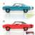 1969 Dodge Dart Toquoise/Red (2台セット) (ミニカー) 商品画像1