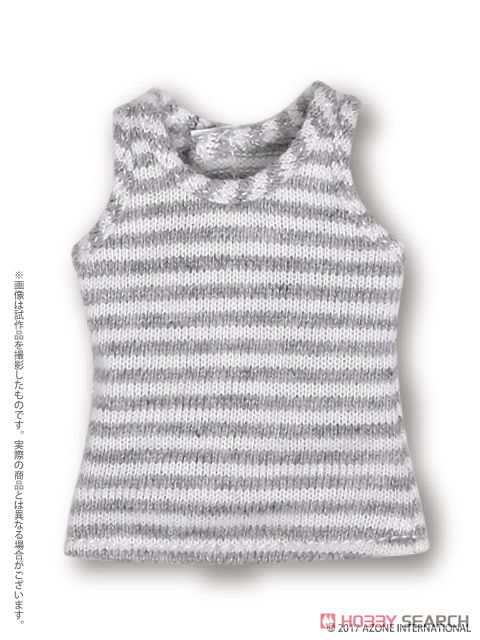 PNXS Boys Tank Top (Gray x White Boader) (Fashion Doll) Item picture1