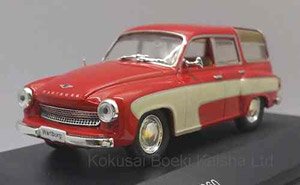ヴァルトブルク 312 キャンピング 1960 レッド/ホワイト (ミニカー)