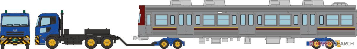 ザ・トレーラーコレクション 鉄道車両陸送 - セットB (UDトラックス クオン トラクタ + ポールトレーラー) (鉄道模型) その他の画像1