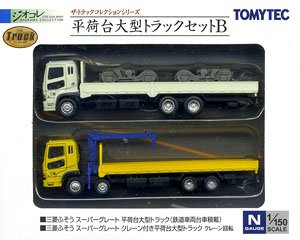 The Truck Collection Flatbed Platform Big Truck Set B (Mitsubishi Fuso Super Great) (Model Train)