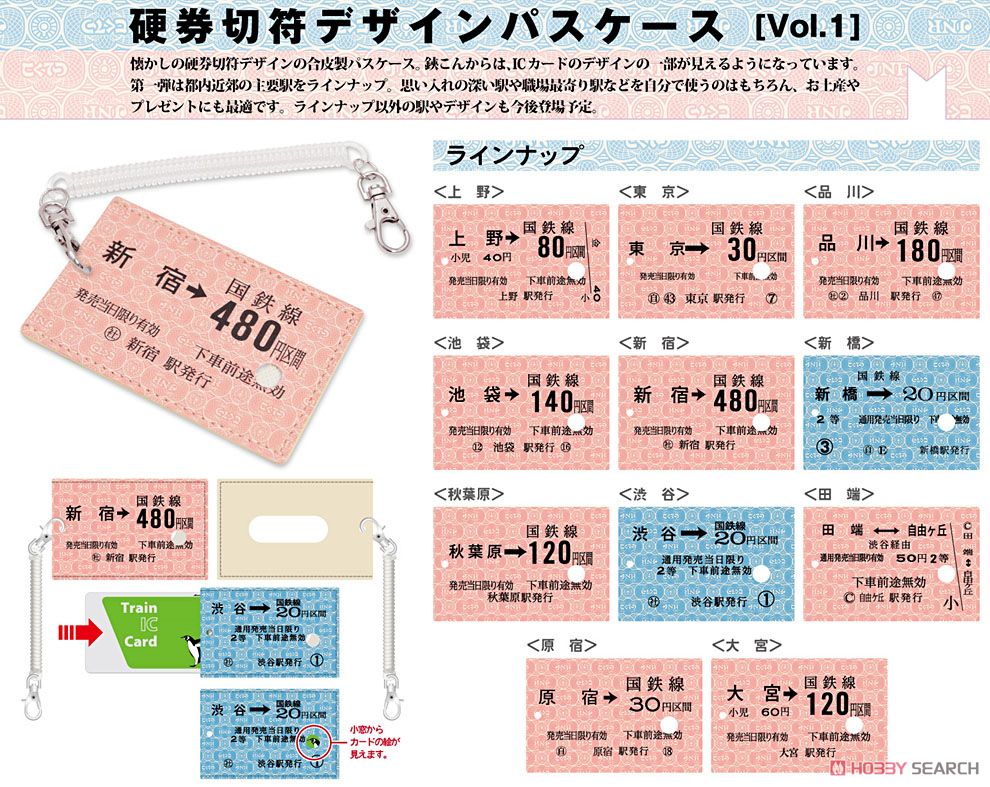 硬券切符デザインパスケース Vol.1 秋葉原 (鉄道関連商品) その他の画像1