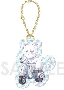 Gin Tama Gin Cat Series PU Leather Key Ring B Bunbun Scooter (Anime Toy)