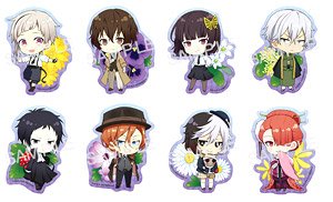 Bungo Stray Dogs Clear Clip Badge Winter Flower (Set of 8) (Anime Toy)