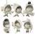 Chara-Forme Osomatsu-san Giga Ver. Swing Mascot Collection (Set of 6) (Anime Toy) Item picture1