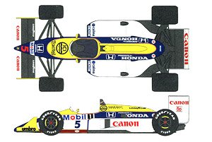 FW11B 1987 Decal Set (Decal)