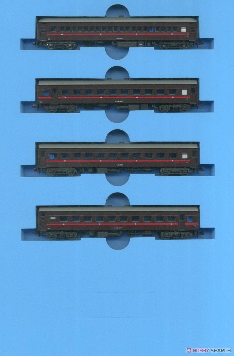 高崎運転所・イベント用旧型客車・赤帯 (4両セット) (鉄道模型) 商品画像1