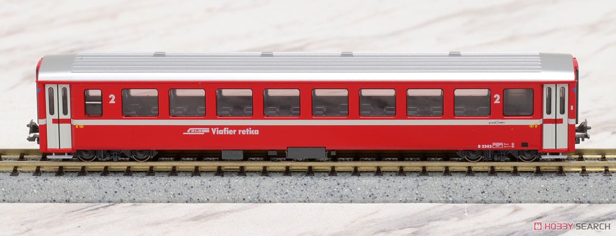 KATO製 アルプスの機関車 Ge4/4-III + アルプスの赤い客車 EWI (9両セット) ★レーティッシュ鉄道「のぞみ」キーホルダー付き ホビーサーチ流通限定セット (鉄道模型) 商品画像10