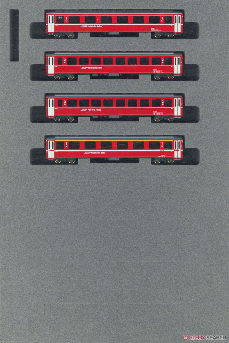 KATO製 アルプスの機関車 Ge4/4-III + アルプスの赤い客車 EWI (9両セット) ★レーティッシュ鉄道「のぞみ」キーホルダー付き ホビーサーチ流通限定セット (鉄道模型) 商品画像12