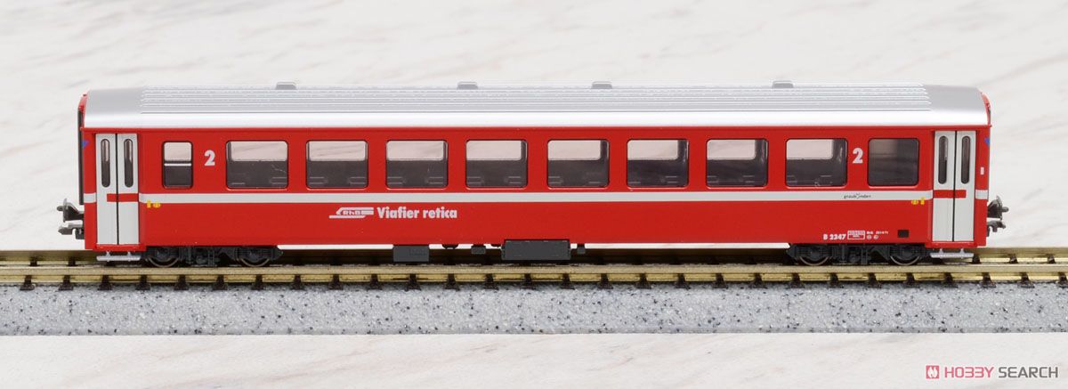 KATO製 アルプスの機関車 Ge4/4-III + アルプスの赤い客車 EWI (9両セット) ★レーティッシュ鉄道「のぞみ」キーホルダー付き ホビーサーチ流通限定セット (鉄道模型) 商品画像9
