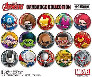 Marvel/Avengers Can Badge Collection (Set of 15) (Anime Toy)
