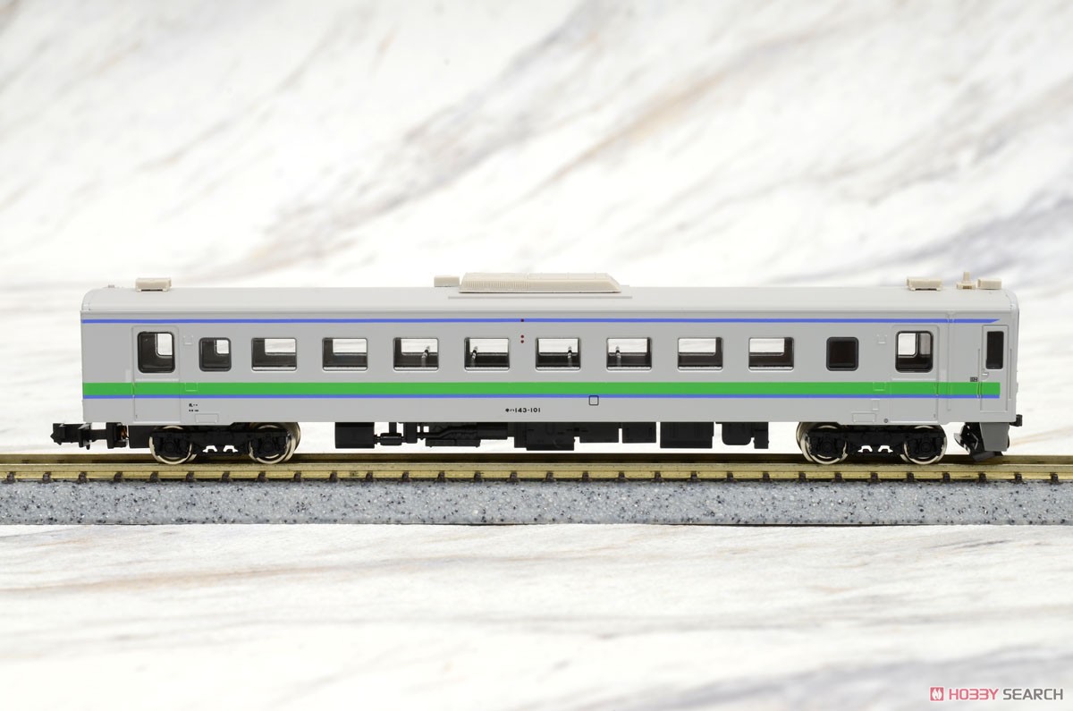 J.R. Hokkaido Type KIHA143/KISAHA144 Air-Conditioned Car Standard Three Car Formation Set (w/Motor) (Basic 3-Car Set) (Pre-colored Completed) (Model Train) Item picture6