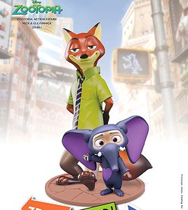 Zootopia - Action Figure: Nick Wilde & Ele-Finnick (Completed)