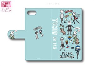 「ユーリ!!! on ICE」 手帳型スマホケース P-B (iPhone5/5s/SE) (キャラクターグッズ)