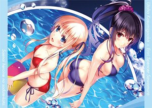 Saekano: How to Raise a Boring Girlfriend Flat Original ver Eriri & Utaha Water Resistant Poster (Anime Toy)