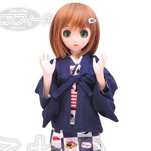 Pied nu Fille / Fuwari - Sushi Pattern Yukata (Body Color / Skin Pink) w/Full Option Set (Fashion Doll)