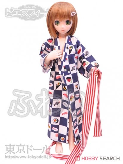 Pied nu Fille / Fuwari - Sushi Pattern Yukata (Body Color / Skin White) w/Full Option Set (Fashion Doll) Item picture4