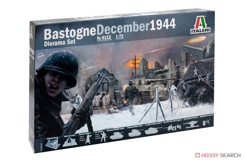 WW.II バストーニュの戦い 連合国軍VSドイツ軍 ジオラマセット (プラモデル) パッケージ1