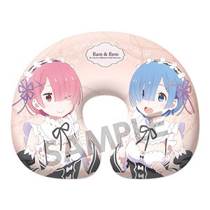 Re: Life in a Different World from Zero Ram & Rem Pofupofu Neck Pillow (Anime Toy)