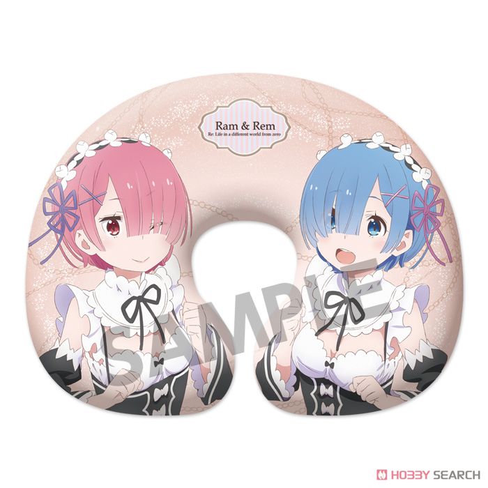 Re: Life in a Different World from Zero Ram & Rem Pofupofu Neck Pillow (Anime Toy) Item picture1