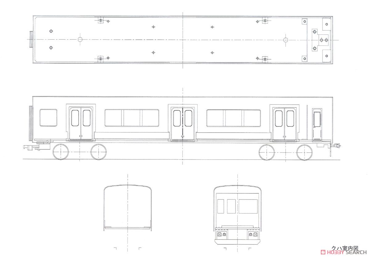 16番(HO) [ハンダ工作入門用] ステンレス電車 2両編成セット 車体キット (2両セット) (組み立てキット) (鉄道模型) 設計図6