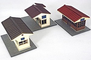 1/150 Scale Paper Model Kit Station Series 11 : Regional Station Building/Ghost Station (Set of 3) (Unassembled Kit) (Model Train)