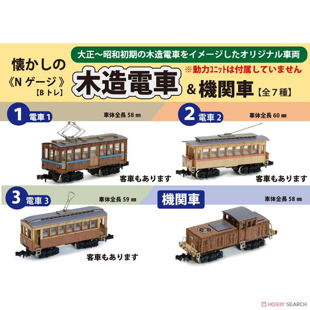 懐かしの木造電車＆機関車 No.2 電車2 車体キット (組み立てキット) (鉄道模型) その他の画像1